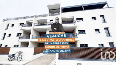 Appartement à vendre 219 000 € 3 pièces 2 chambres 71 m² RDC/3 Bourg Sud Veauche 42340