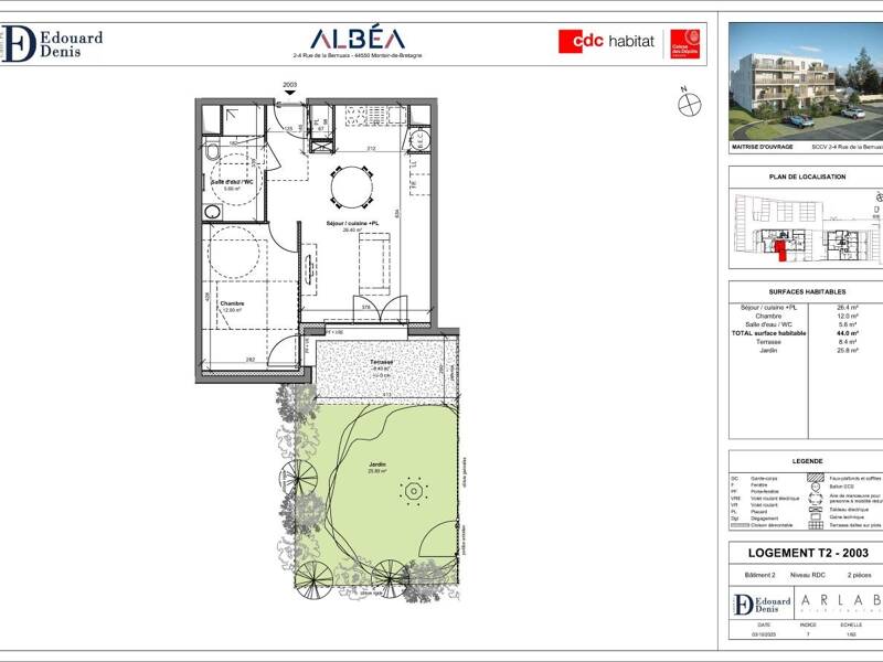 Maison à louer, 44m², MONTOIR DE BRETAGNE