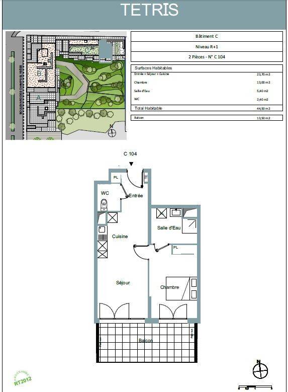 Maison à louer, 44m², COURCOURONNES