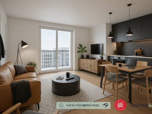 Appartement à vendre - neuf 227 900 € 2 pièces 1 chambre 37 m² 1er étage Quincy-sous-Sénart 91480