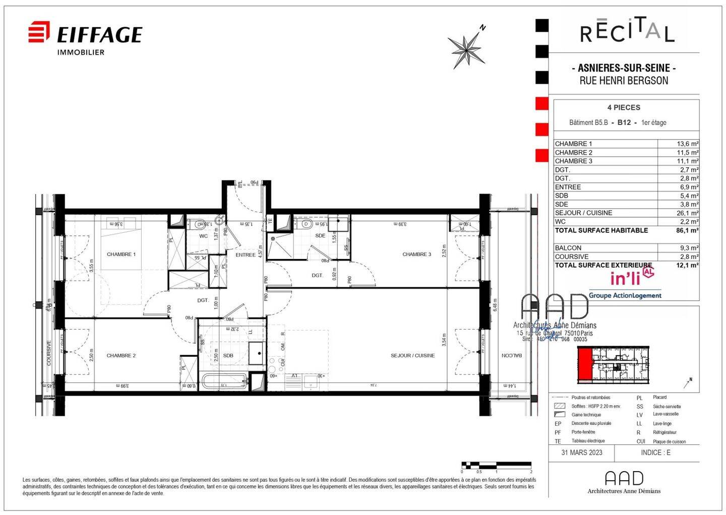 Maison à louer, 86m², ASNIERES SUR SEINE