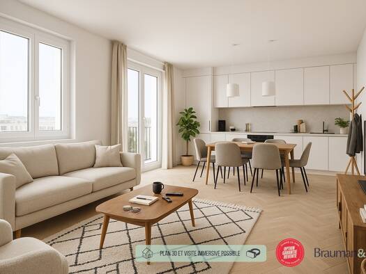 Appartement à vendre - neuf 269 000 € 3 pièces 2 chambres 64 m² 2ème étage Livilliers 95300