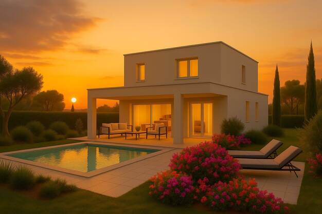 Terrain avec maison neuve à vendre 281 580 € Peripherie Vias 34450