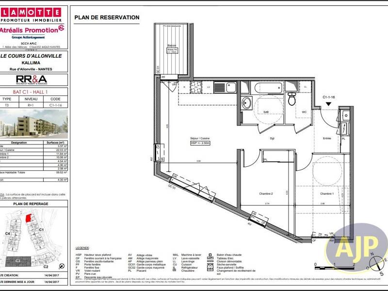 Maison à louer, 59m², NANTES