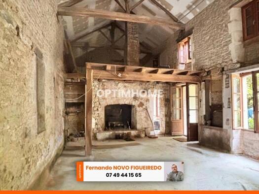 Maison à vendre 117 500 € 3 pièces 1 chambre 169 m² 2 914 m² de terrain Fontenille 16230