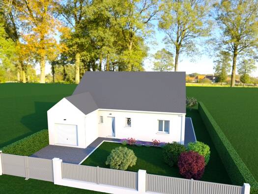 Terrain avec maison neuve à vendre 205 000 € 4 pièces 3 chambres 105 m² 520 m² de terrain Plaimpied-Givaudins 18340