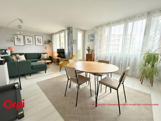 Appartement à vendre 108 000 € 4 pièces 2 chambres 70,6 m² Étage 9/11 Couronneries Poitiers 86000