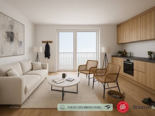 Appartement à vendre 296 873 € 3 pièces 2 chambres 60 m² 1er étage Les Routes Toulon 83100
