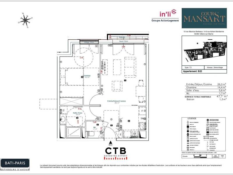 Maison à louer, 48m², VILLIERS SUR MARNE