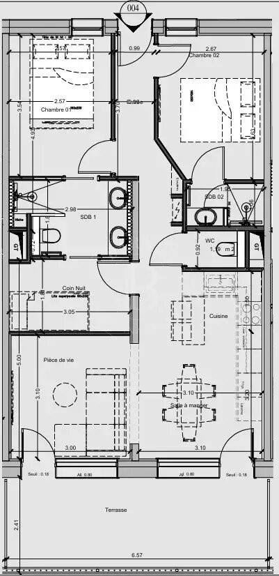 Maison à vendre, 57m², LES ALLUES