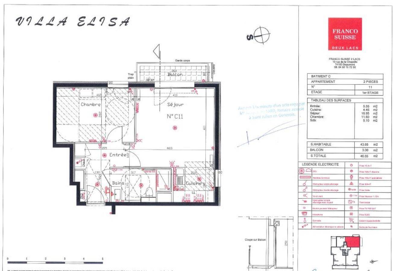 Maison à louer, 44m², SAINT JULIEN EN GENEVOIS