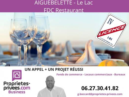 Restaurant à vendre Fonds de commerce 495 000 € 335 m² d'espace de restauration Aiguebelette-le-Lac 73610