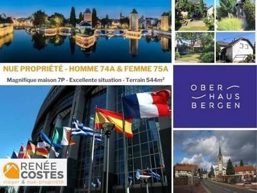 Maison en viager occupé Bouquet 320 626 € 7 pièces 5 chambres 165 m² 544 m² de terrain Oberhausbergen 67205