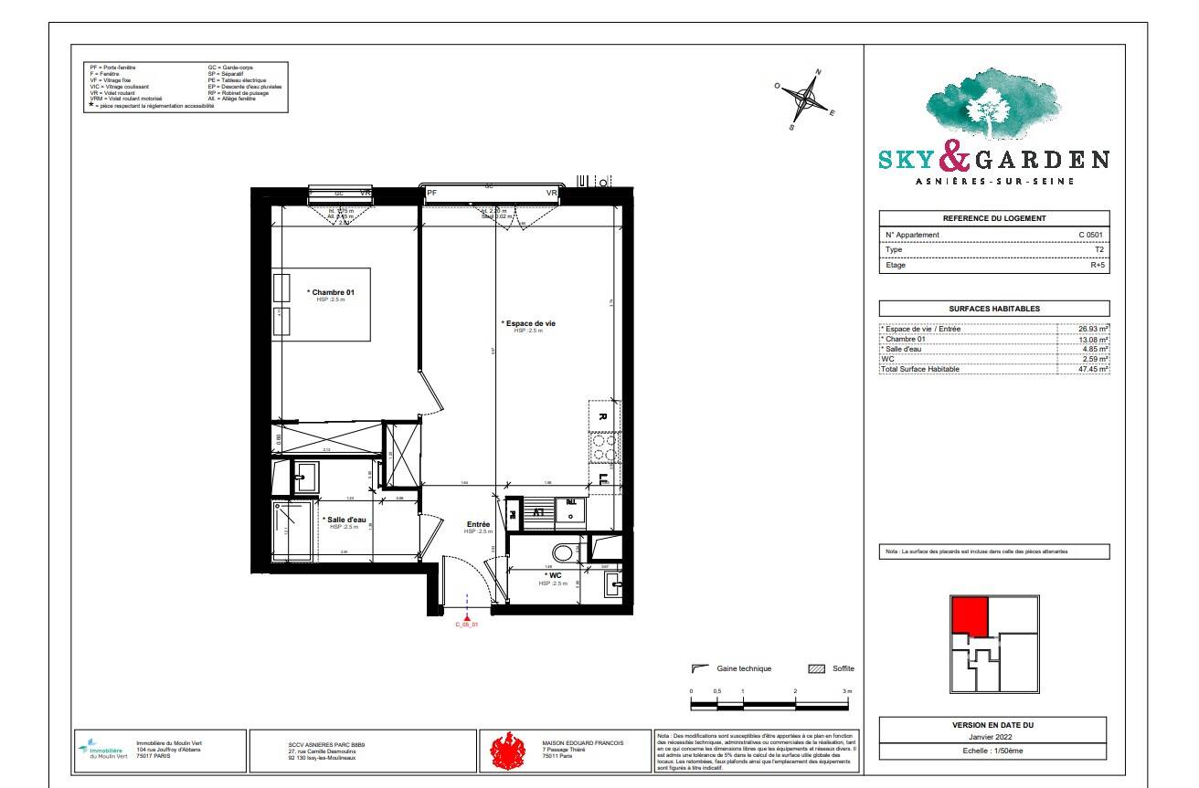 Maison à louer, 47m², ASNIERES SUR SEINE