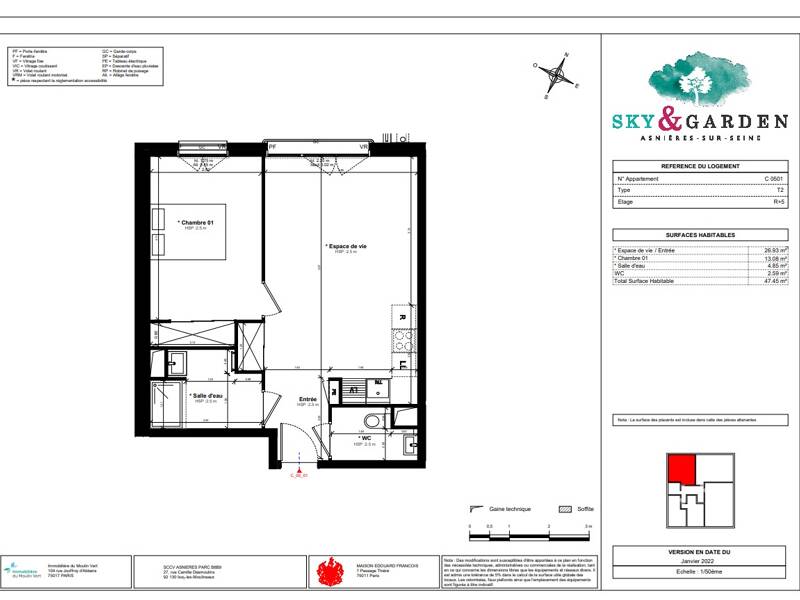 Maison à louer, 47m², ASNIERES SUR SEINE