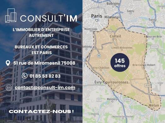 Espace bureau à louer 6 145 € 295 m² de bureaux divisible à partir de 140 m² Centre Ville Charenton-le-Pont 94220