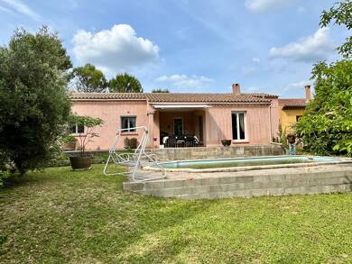 Maison de plain-pied à vendre 269 900 € 5 pièces 4 chambres 140 m² 1 092 m² de terrain Flassian-route de Chalabre Limoux 11300
