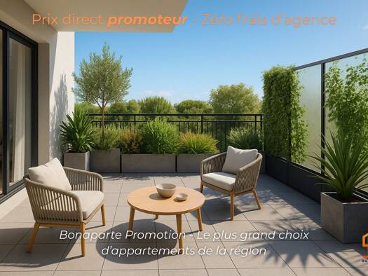 Appartement à vendre - neuf 289 000 € 2 pièces 1 chambre 53 m² RDC/2 Sud Saint-Clément-de-Rivière 34980