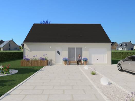 Terrain avec maison neuve à vendre 228 141 € 3 pièces 2 chambres 76 m² 416 m² de terrain Morier-Rigny-Pont Volant-Joué Centre Joué-lès-Tours 37300