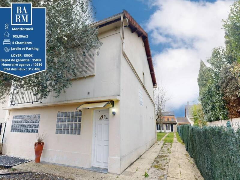 Maison à louer, 106m², MONTFERMEIL