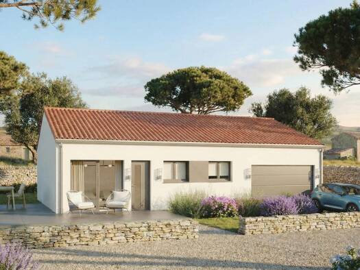 Terrain avec maison neuve à vendre 190 449 € 2 pièces 1 chambre 49 m² 421 m² de terrain Courçon 17170