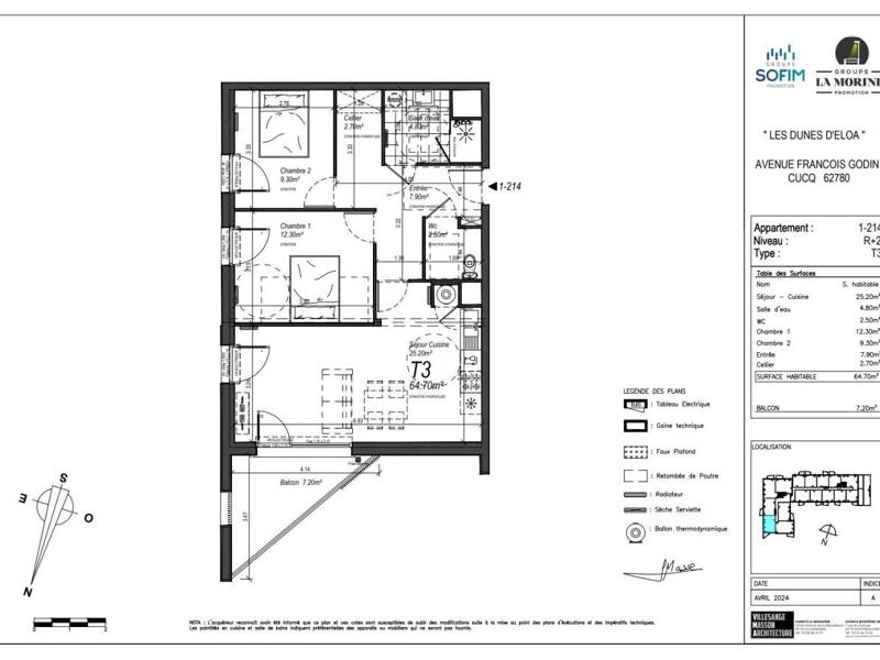 Maison à louer, 65m², CUCQ
