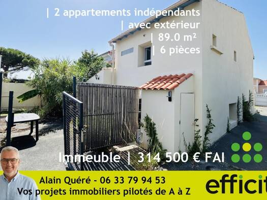 Immeuble à vendre 314 500 € 89 m² Est Châtelaillon-Plage 17340