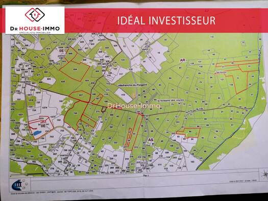 Terrain à vendre 107 500 € 184 062 m² de terrain Villefranche-du-Périgord 24550