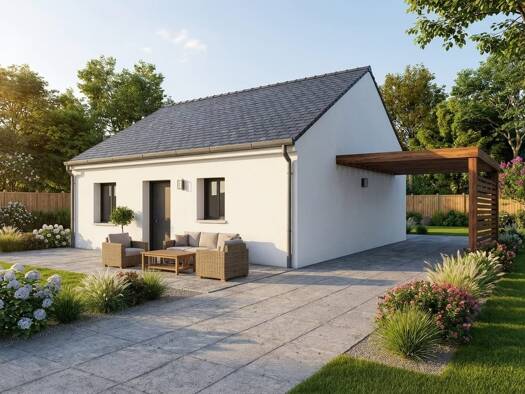 Terrain avec maison neuve à vendre 161 666 € 4 pièces 3 chambres 73 m² 1 220 m² de terrain Saunay 37110