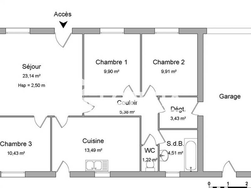Maison à louer, 80m², BEAULIEU SUR LAYON