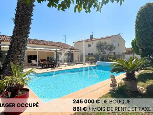Maison en viager occupé Bouquet 245 000 € 4 pièces 3 chambres 167 m² 940 m² de terrain Perols 34470