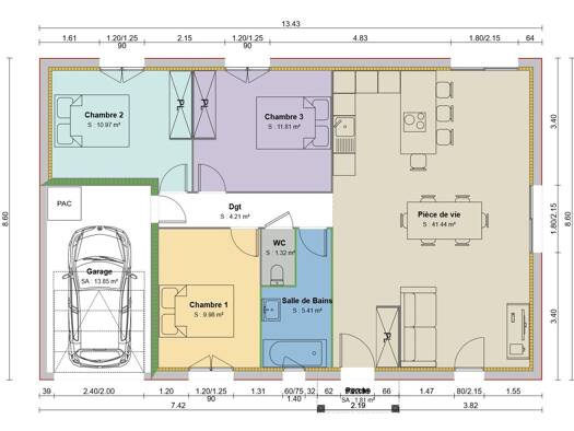 Terrain avec maison neuve à vendre 310 000 € 4 pièces 3 chambres 85 m² 707 m² de terrain Saint-Georges-d'Espéranche 38790
