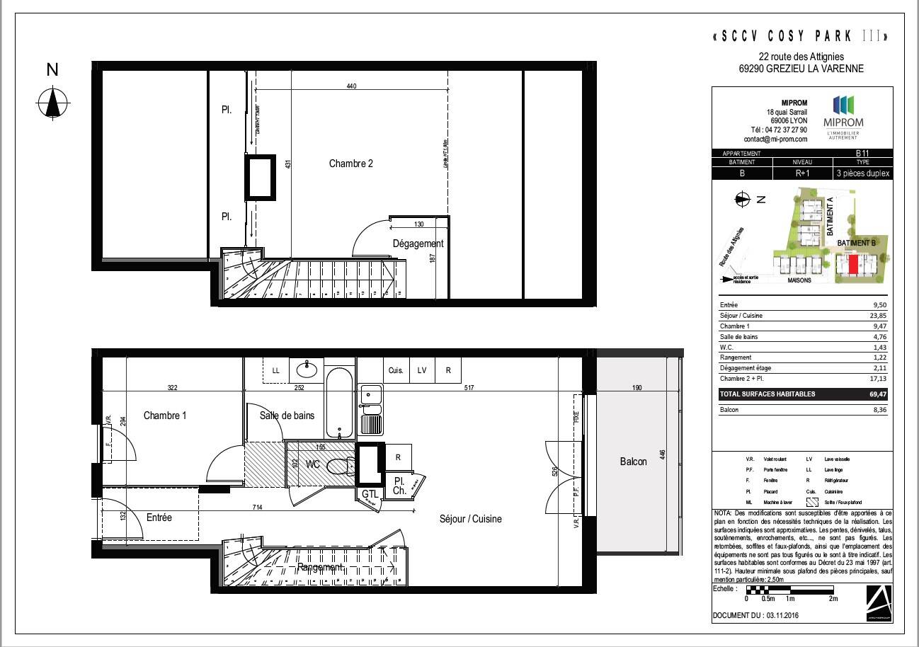 Maison à louer, 72m², GREZIEU LA VARENNE