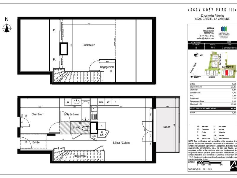 Maison à louer, 72m², GREZIEU LA VARENNE