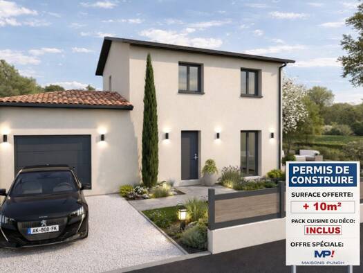 Terrain avec maison neuve à vendre 322 000 € 4 pièces 3 chambres 94 m² 600 m² de terrain Saint-Paul-en-Jarez 42740