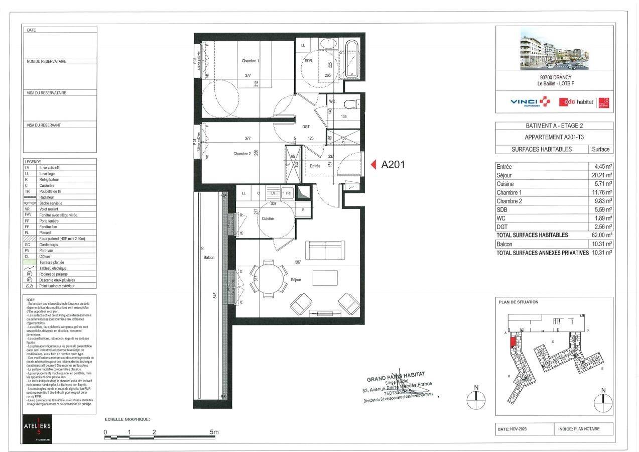 Maison à louer, 62m², DRANCY