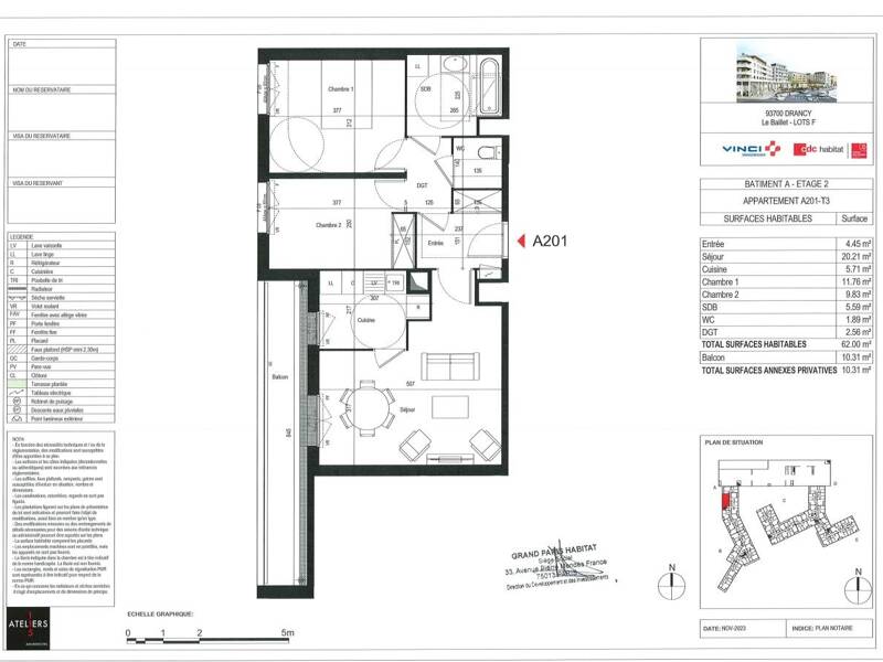 Maison à louer, 62m², DRANCY