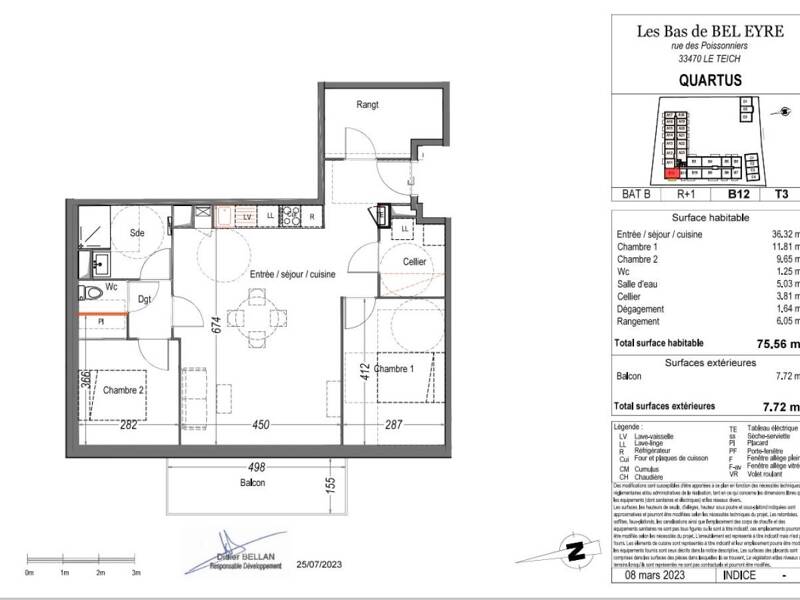 Maison à louer, 75m², LE TEICH