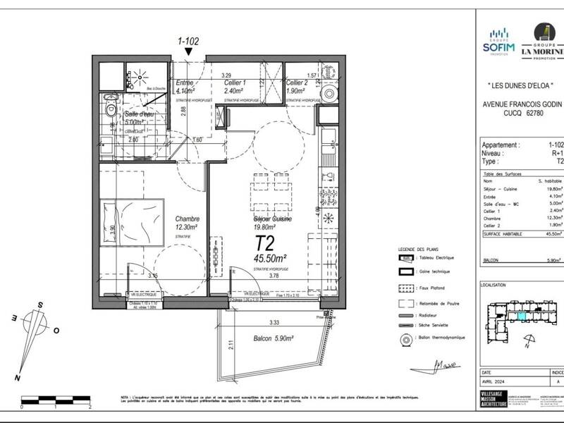 Maison à louer, 48m², CUCQ