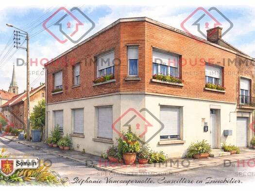 Maison à vendre 127 001 € 5 pièces 1 chambre 129 m² Le Centre Ville Somain 59490