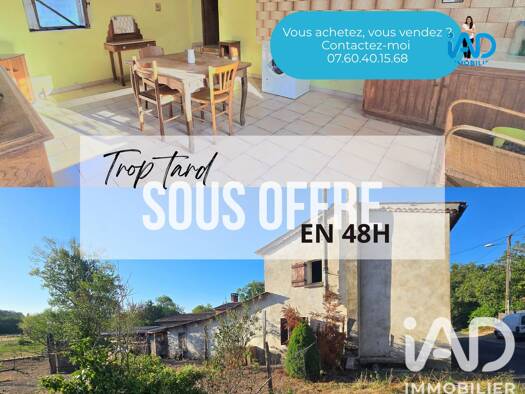 Maison à vendre 82 000 € 5 pièces 3 chambres 100 m² 391 m² de terrain Lezoux 63190