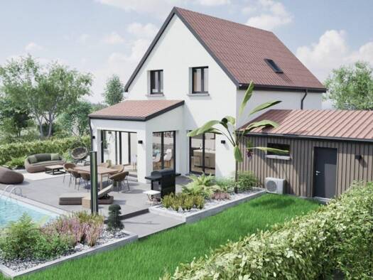 Terrain avec maison neuve à vendre 522 100 € 7 pièces 4 chambres 130 m² 649 m² de terrain Dachstein 67120