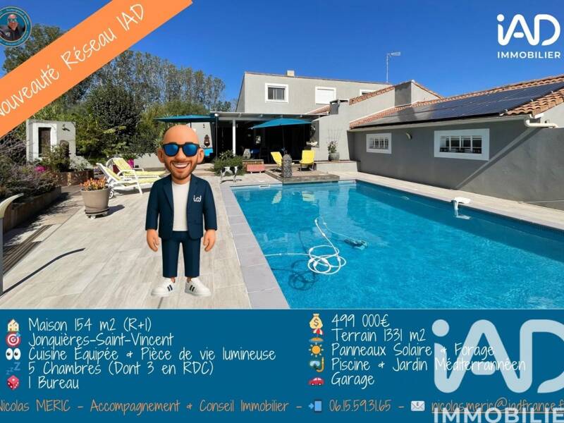 Maison à vendre, 154m², JONQUIERES SAINT VINCENT
