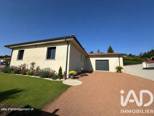 Maison de plain-pied à vendre 319 000 € 5 pièces 3 chambres 123 m² 1 001 m² de terrain Villerest 42300