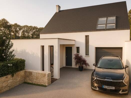 Terrain avec maison neuve à vendre 395 412 € 4 pièces 3 chambres 123 m² 436 m² de terrain La Motte Plabennec 29860