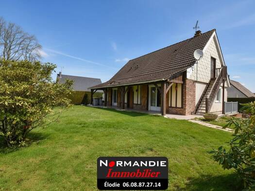 Maison de plain-pied à vendre 185 000 € 4 pièces 2 chambres 85 m² 627 m² de terrain Tôtes 76890