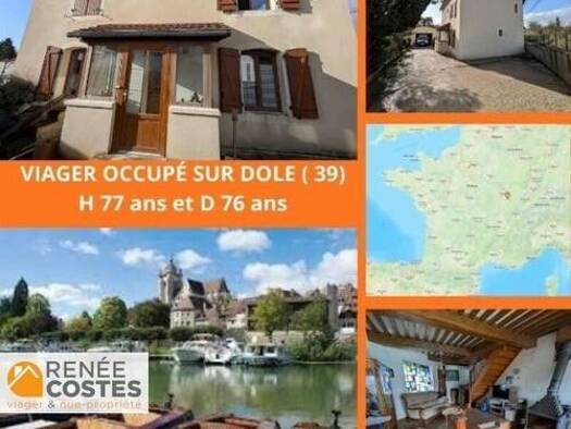 Maison en viager occupé Bouquet 70 189 € 7 pièces 5 chambres 150 m² 1 436 m² de terrain Paix-Wilson-Machard Dole 39100