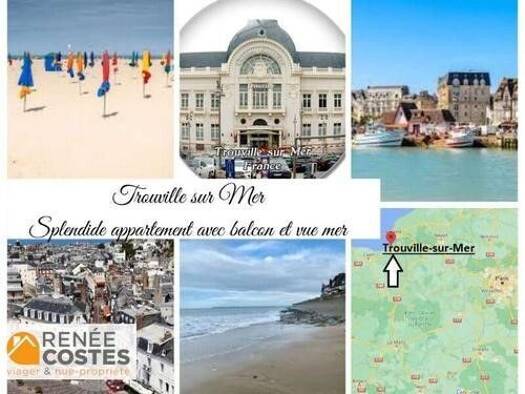 Appartement en viager occupé Bouquet 79 890 € 2 pièces 1 chambre 51 m² Étage 1/4 Trouville-sur-Mer 14360