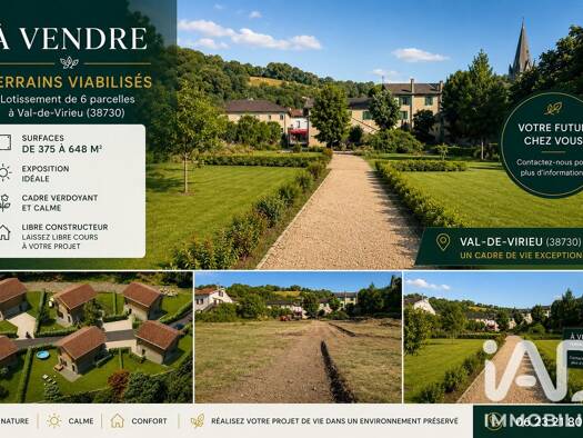 Terrain constructible viabilisé à vendre 79 900 € 375 m² de terrain Val-de-Virieu 38730