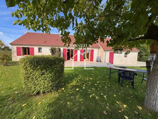 Maison de plain-pied à vendre 188 000 € 5 pièces 3 chambres 100 m² 1 700 m² de terrain Verlin 89330